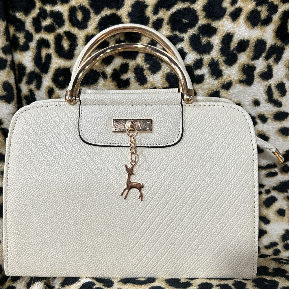 Styli Cream Deer Pendant Bag - New